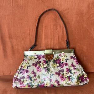 Vintage Patricia Nash Italian Leather Clasp Bag